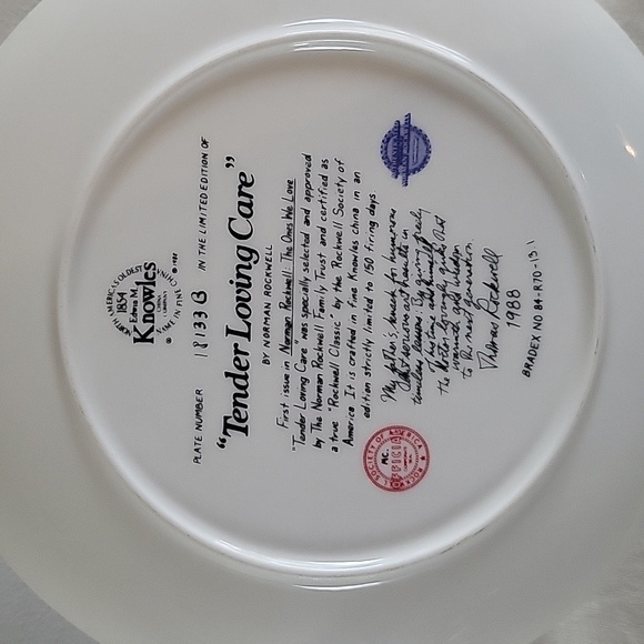 Authentic Norman Rockwell Plate - Picture 2 of 5